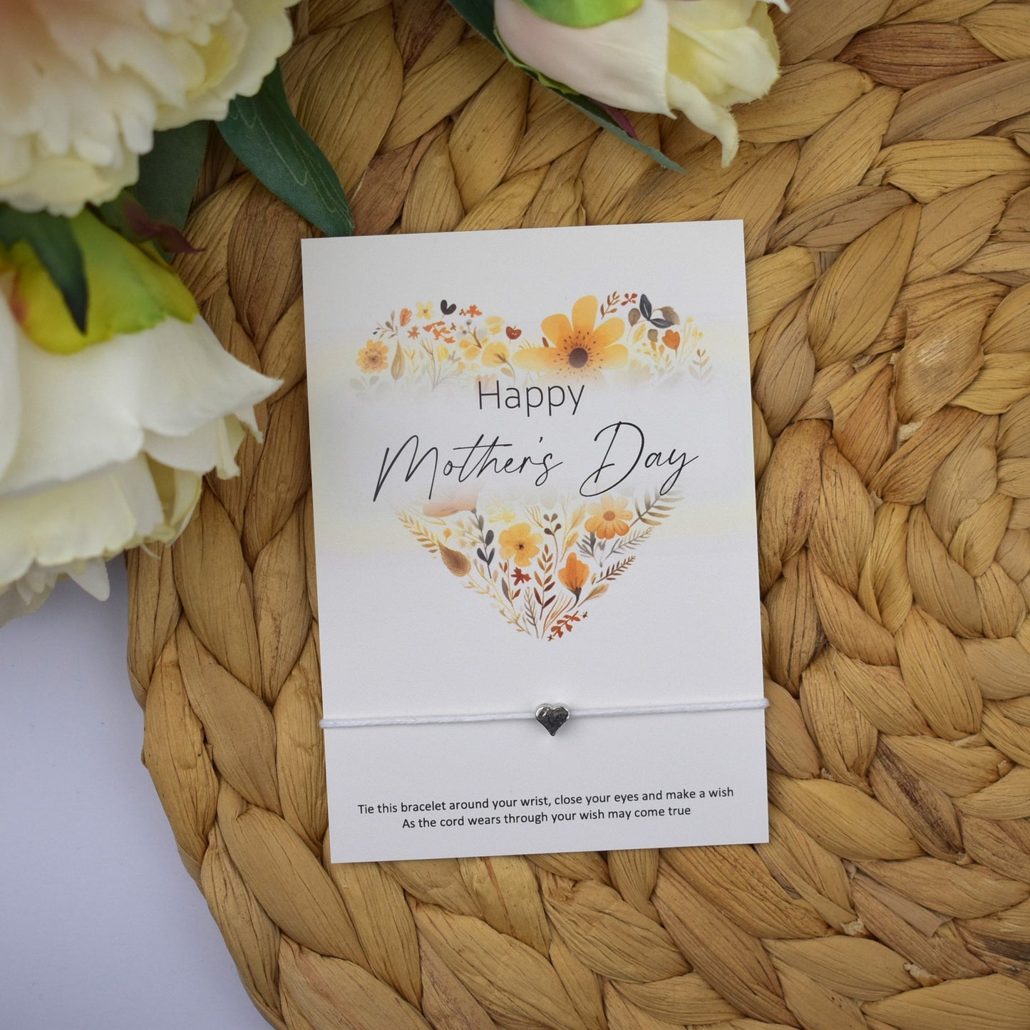 Happy Mother's Day Wish Bracelet | Heart Charm
