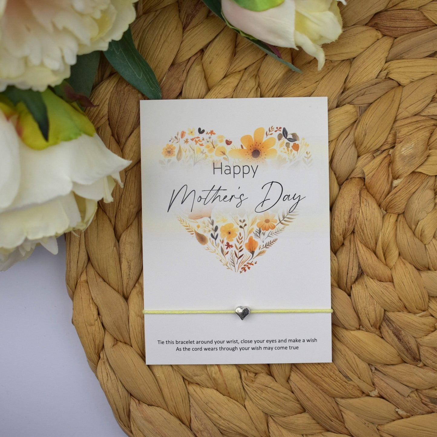 Happy Mother's Day Wish Bracelet | Heart Charm