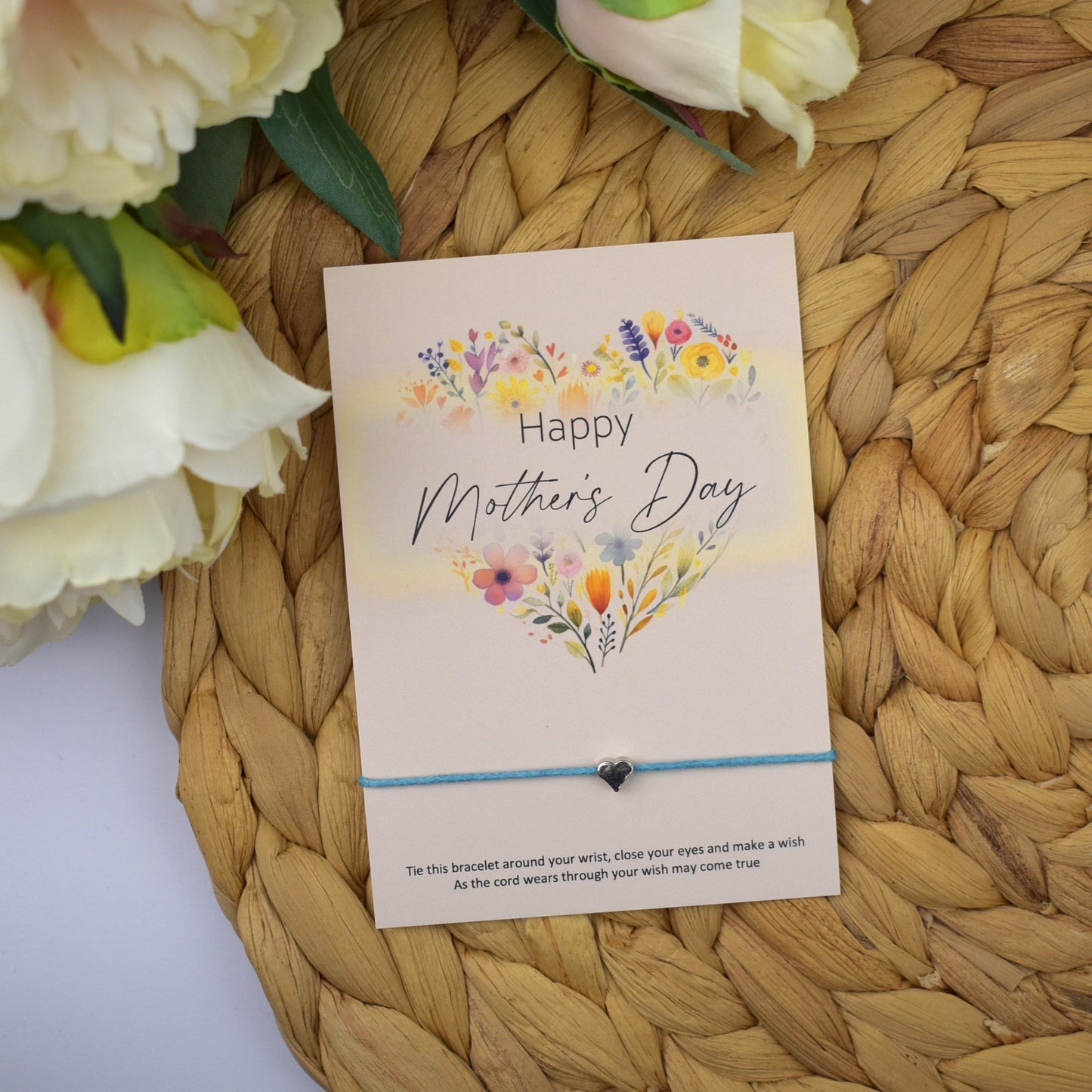 Happy Mother's Day Wish Bracelet | Heart Charm