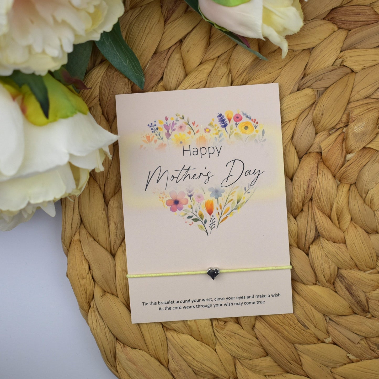 Happy Mother's Day Wish Bracelet | Heart Charm