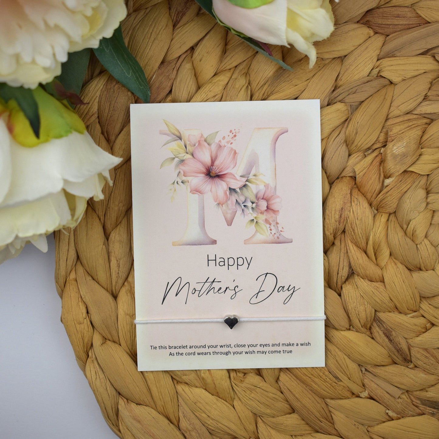 Happy Mother's Day Wish Bracelet | Heart Charm