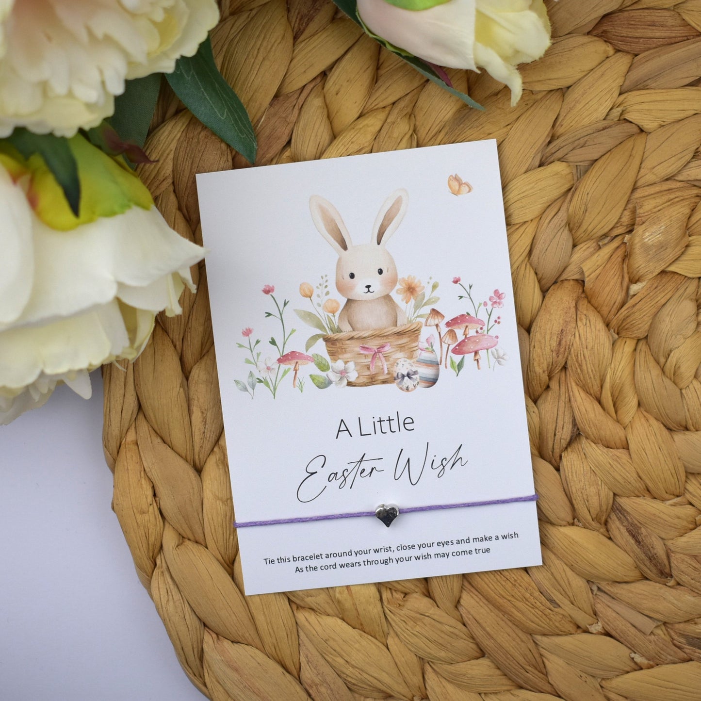 A Little Easter Wish Wish Bracelet | Heart Charm
