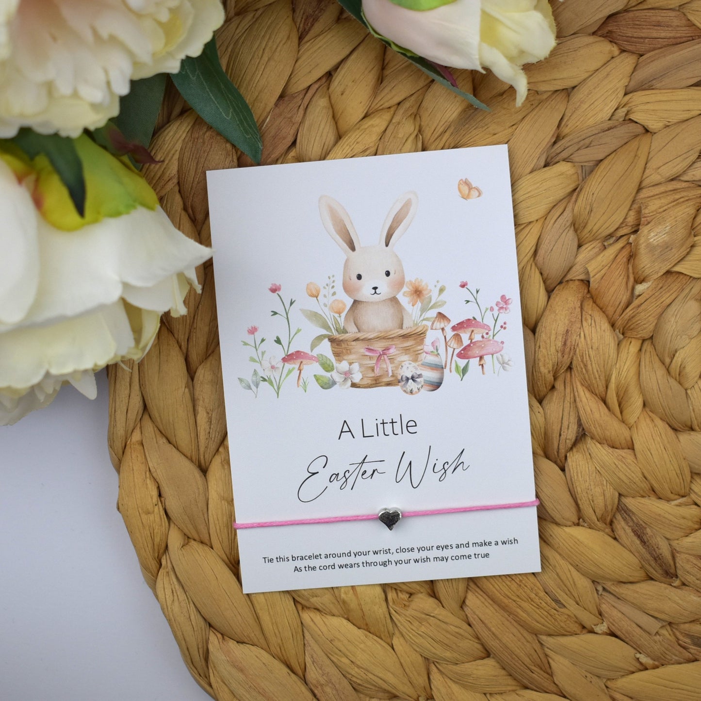 A Little Easter Wish Wish Bracelet | Heart Charm