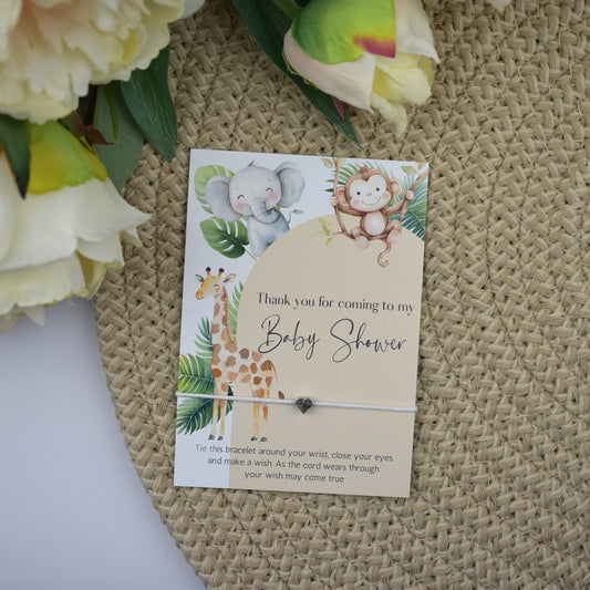 CLEARANCE - Thank You For Coming To My Baby Shower Wish Bracelet | Heart Charm