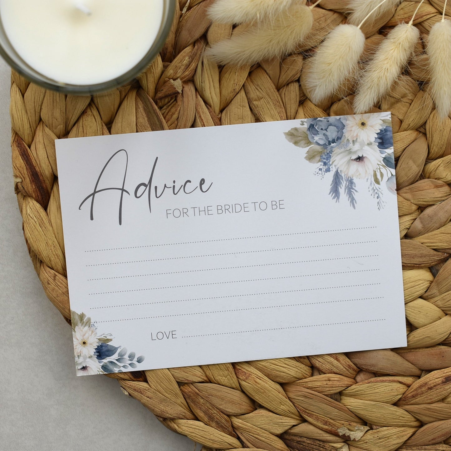 Advice For The Bride To Be - Blue Flowers
