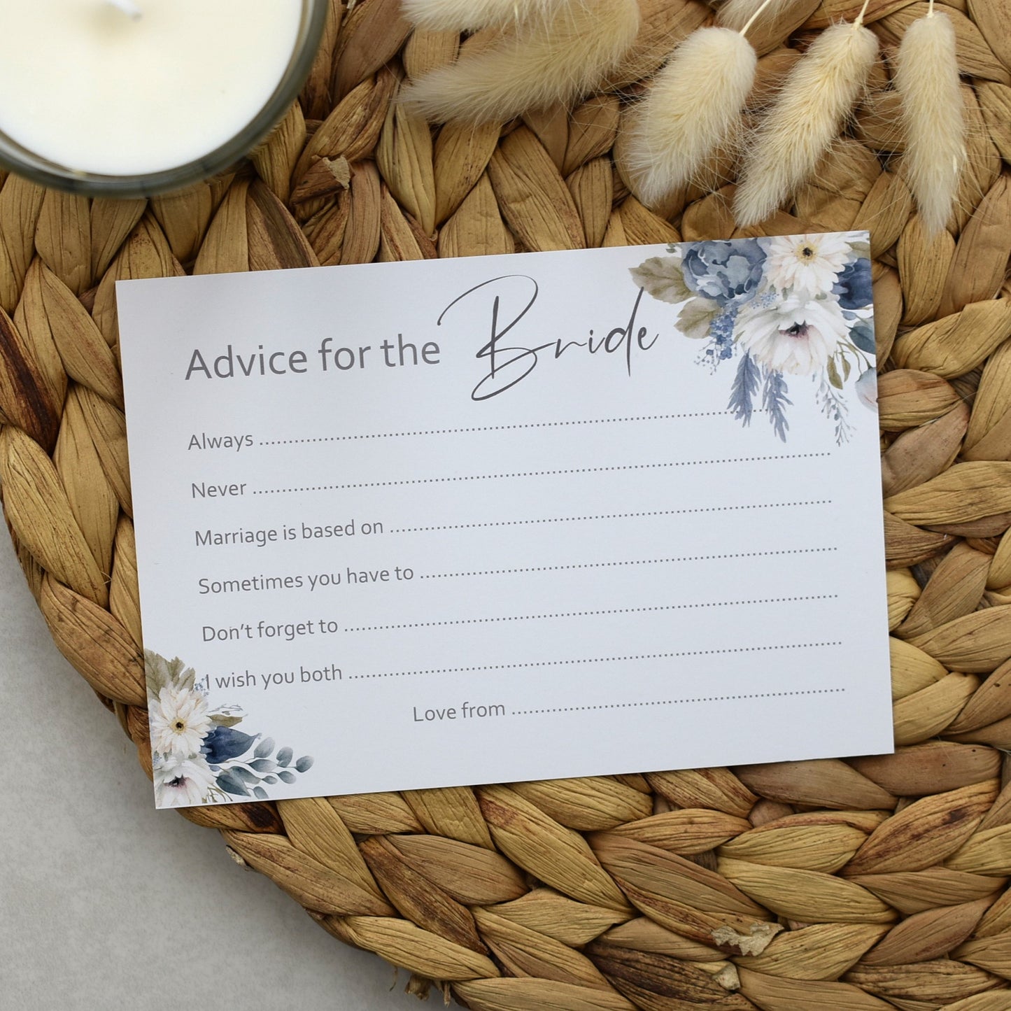 Advice For The Bride - Blue Flowers