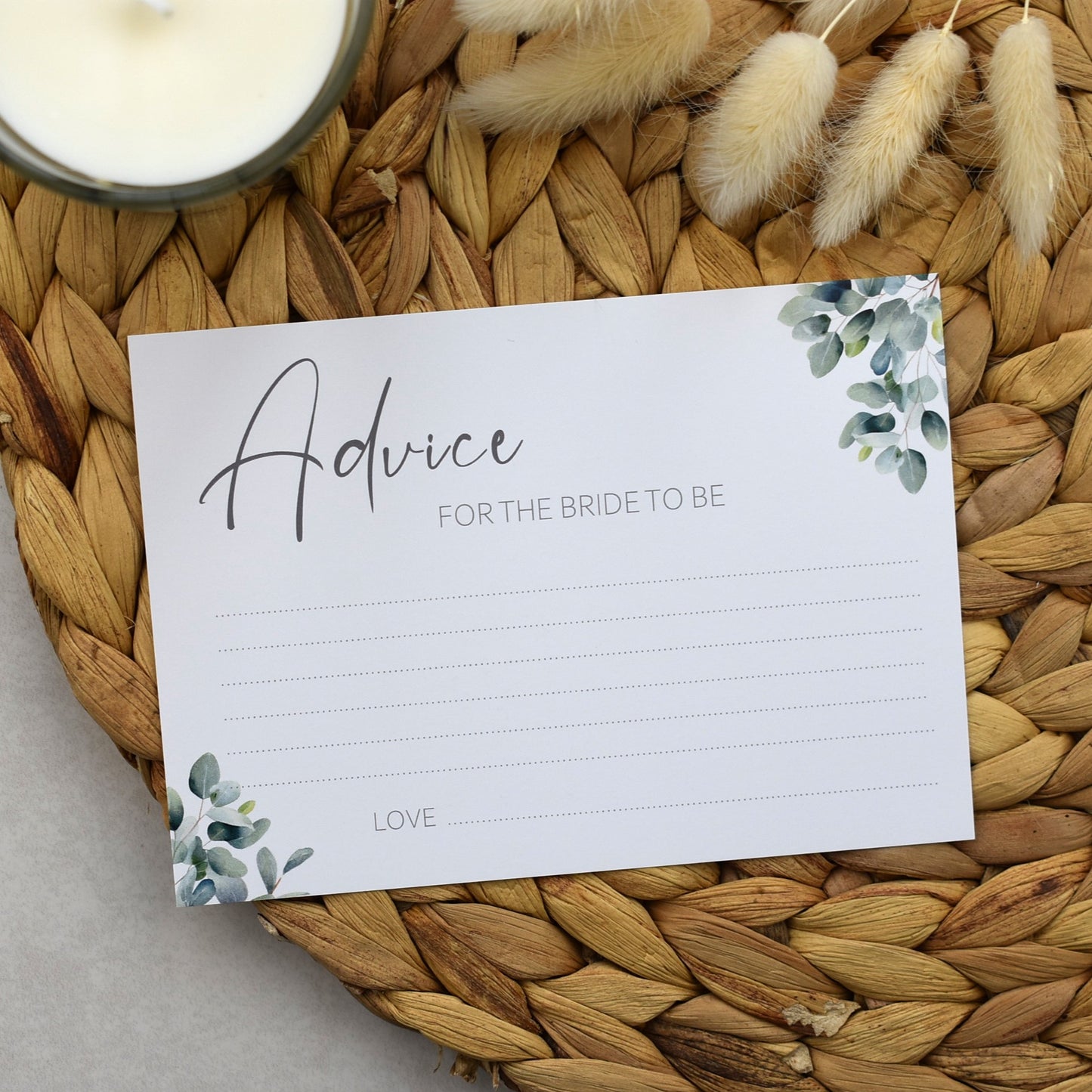 CLEARANCE - Advice For the Bride To Be - Eucalyptus