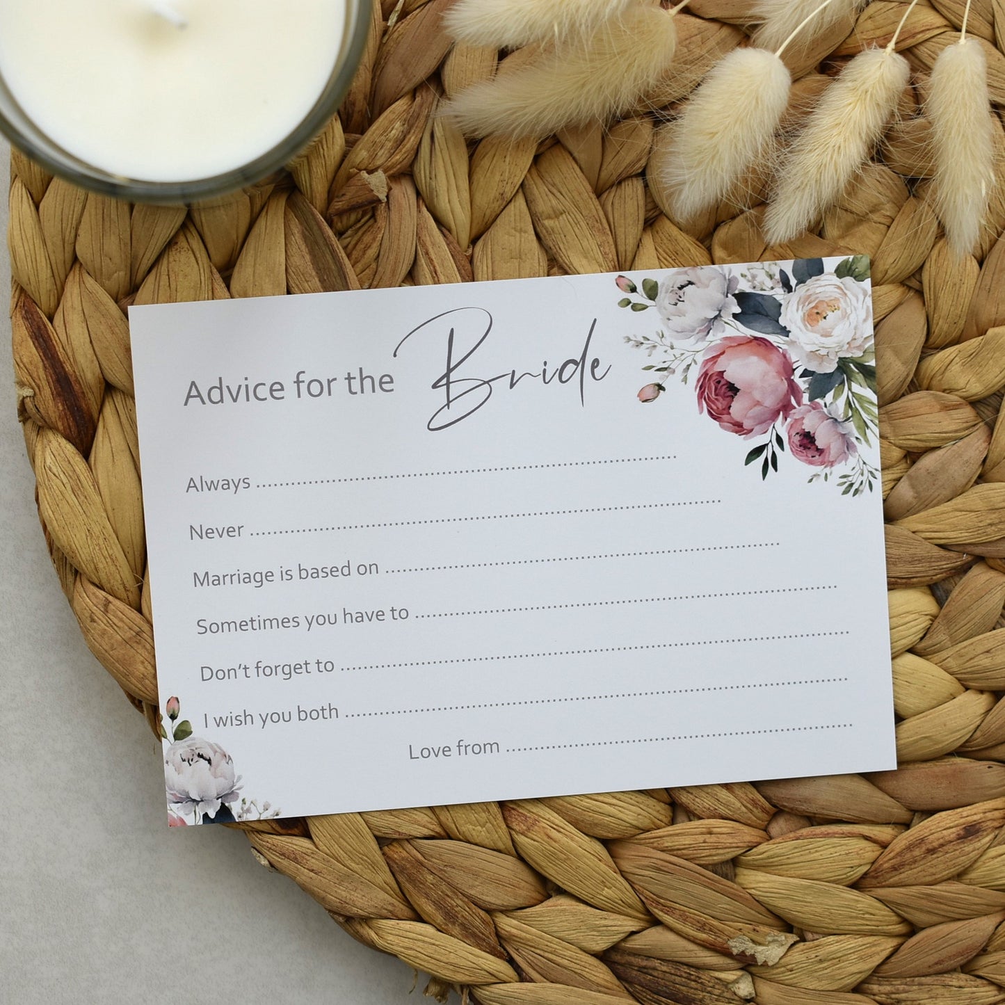 Advice For The Bride - Pink Flowers