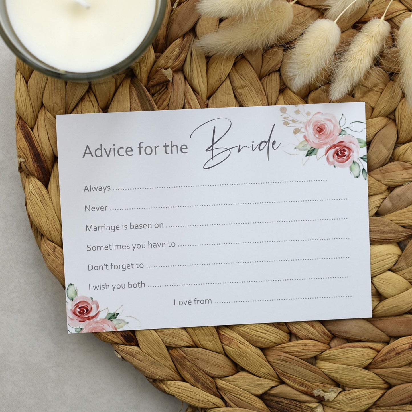 Advice For The Bride - Pink Flowers