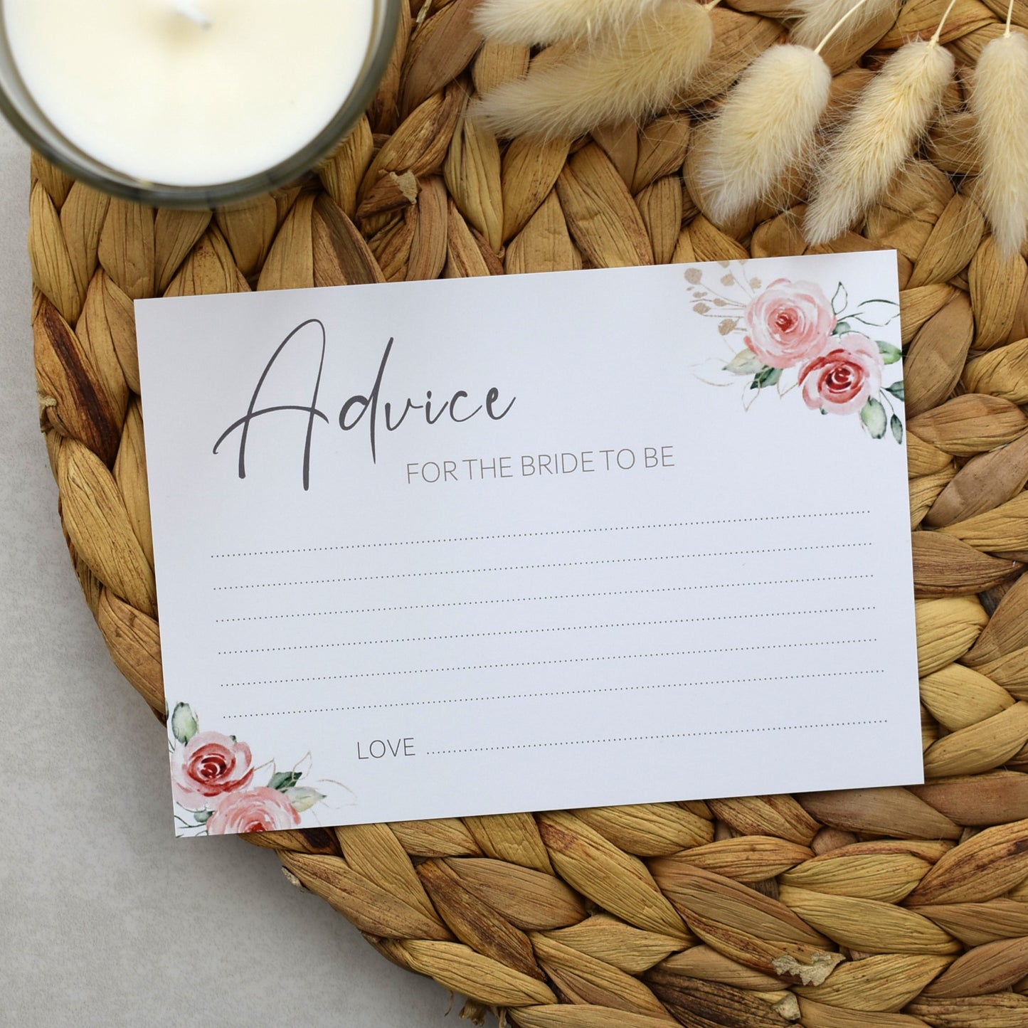 Advice For The Bride To Be - Pink Flowers