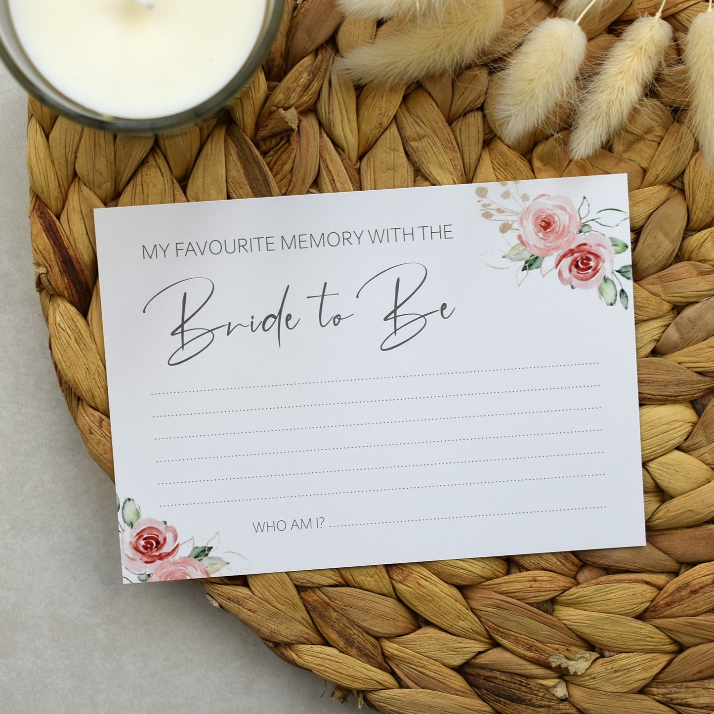 CLEARANCE - My Favourite Memory With The Bride To Be - Pink Flowers