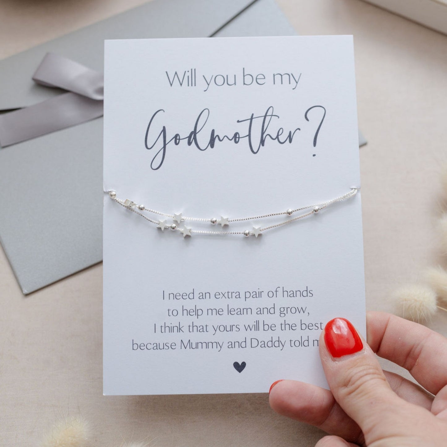 Will You Be My Godmother Bracelet - Star Charms