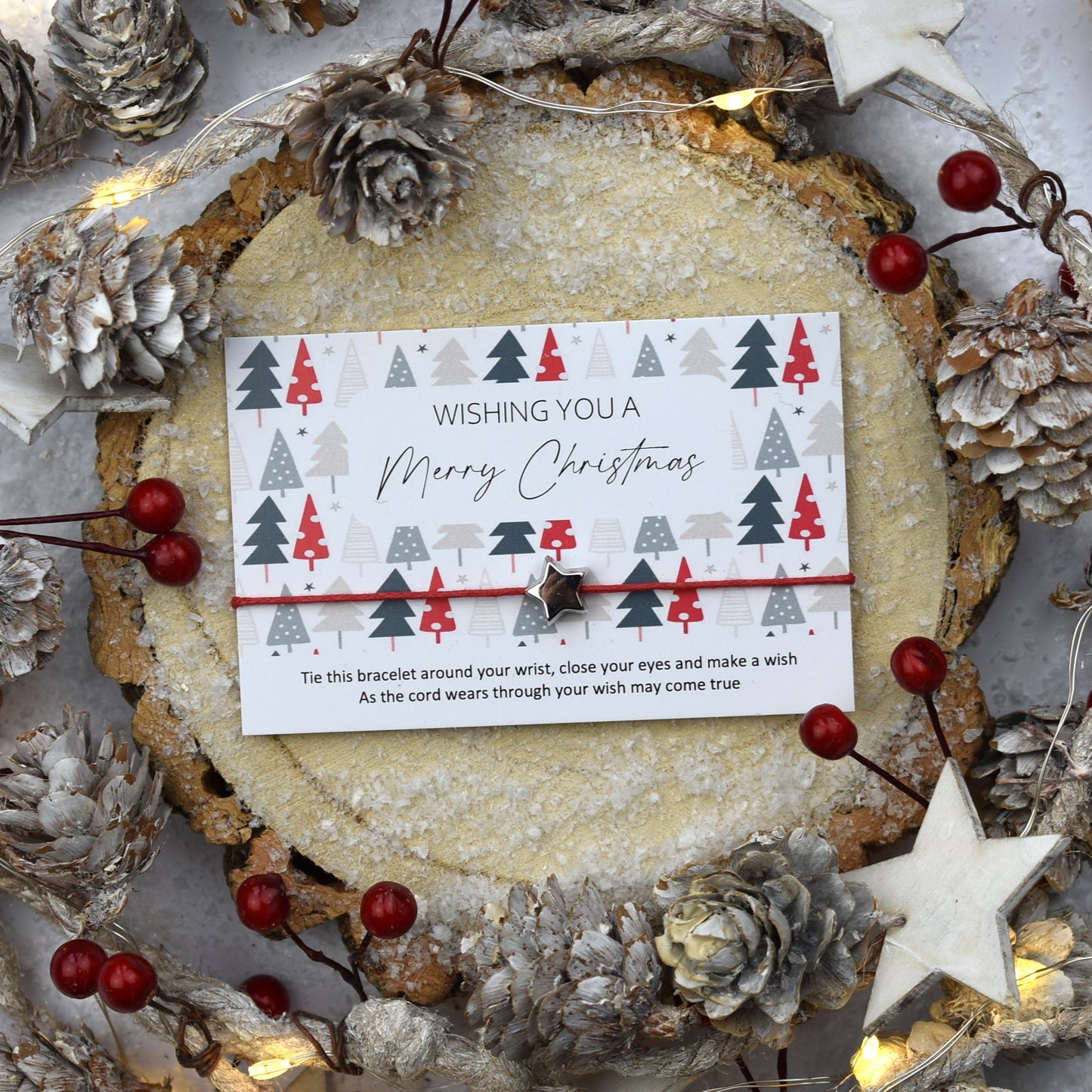 Wishing You A Merry Christmas Wish Bracelet