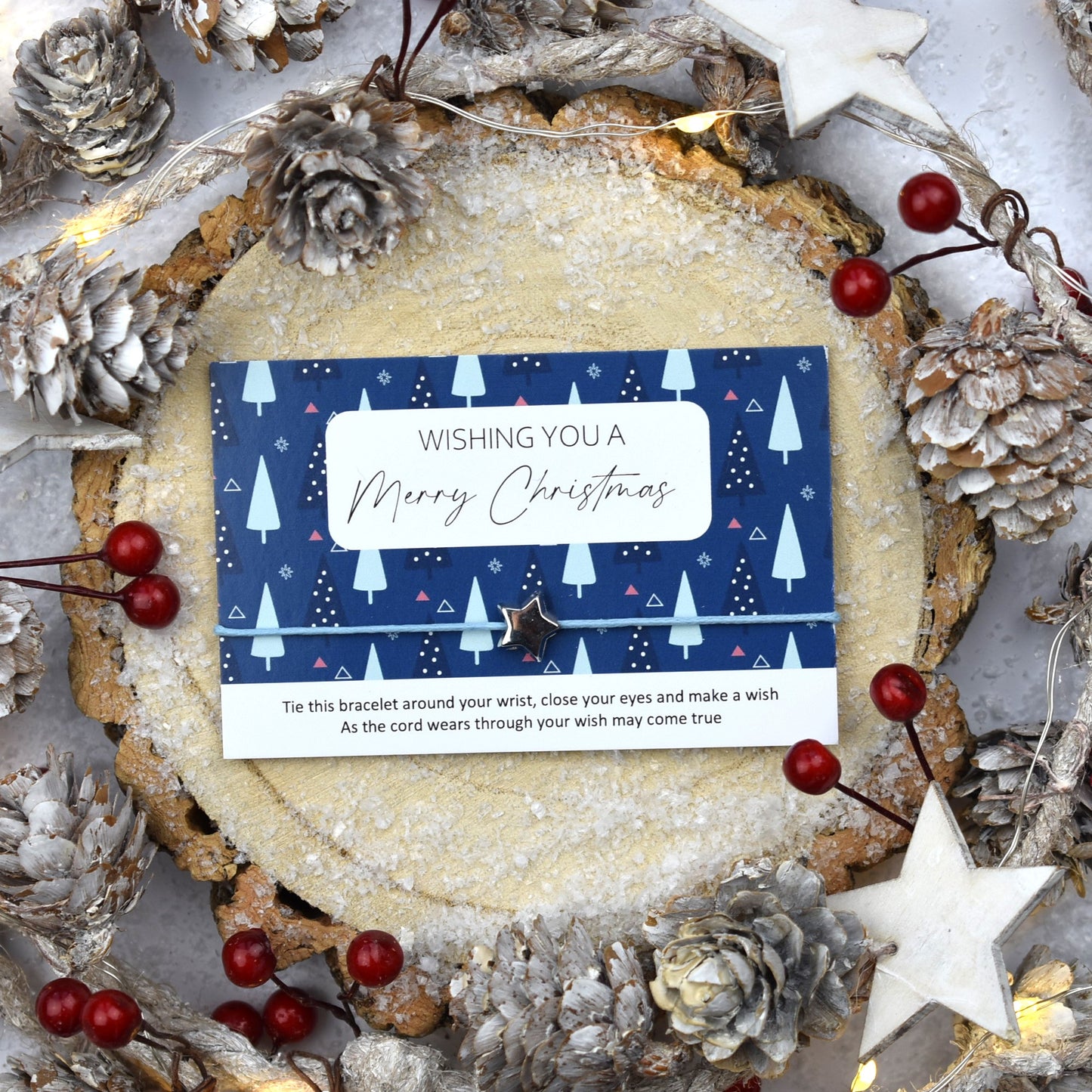 Wishing You A Merry Christmas Wish Bracelet