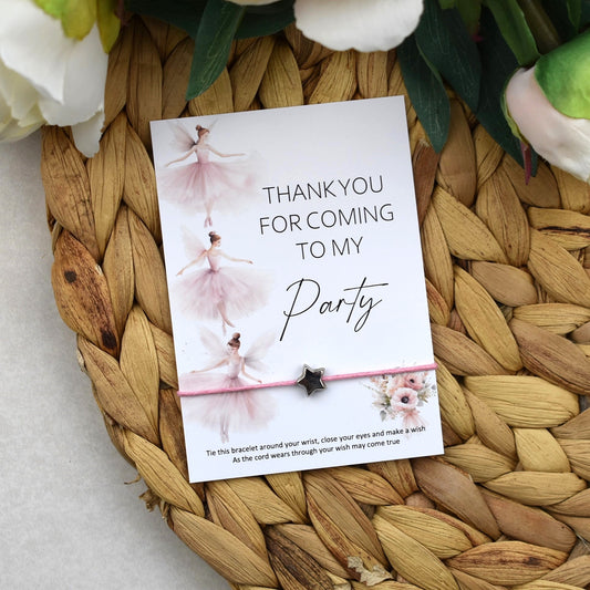 CLEARANCE - Thank You For Coming To My Party Fairy Wish Bracelet