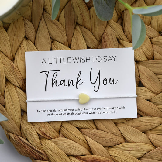 CLEARANCE - A Little Wish To Say Thank You Wish Bracelet | Pastel Heart