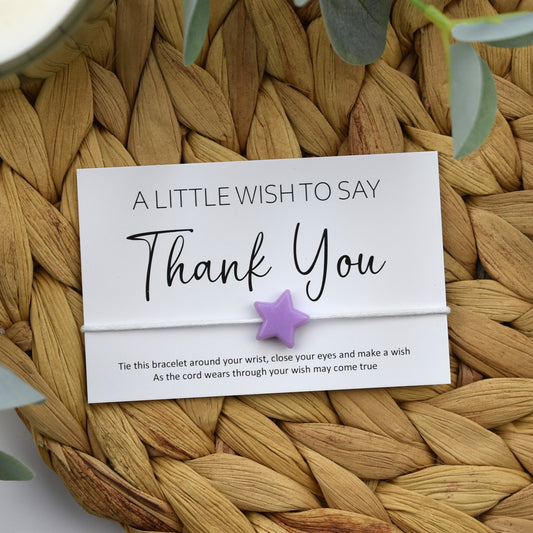 CLEARANCE - A Little Wish To Say Thank You Wish Bracelet | Pastel Star