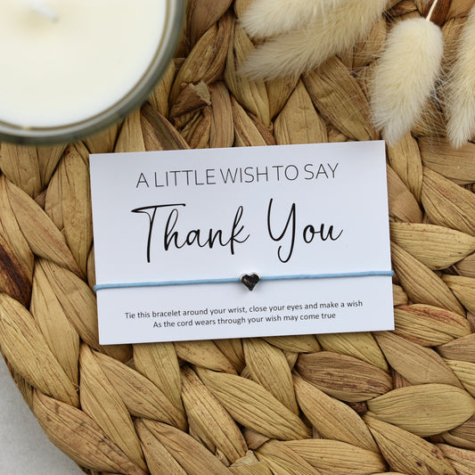 CLEARANCE - A Little Wish To Say Thank You Wish Bracelet | Heart Charm