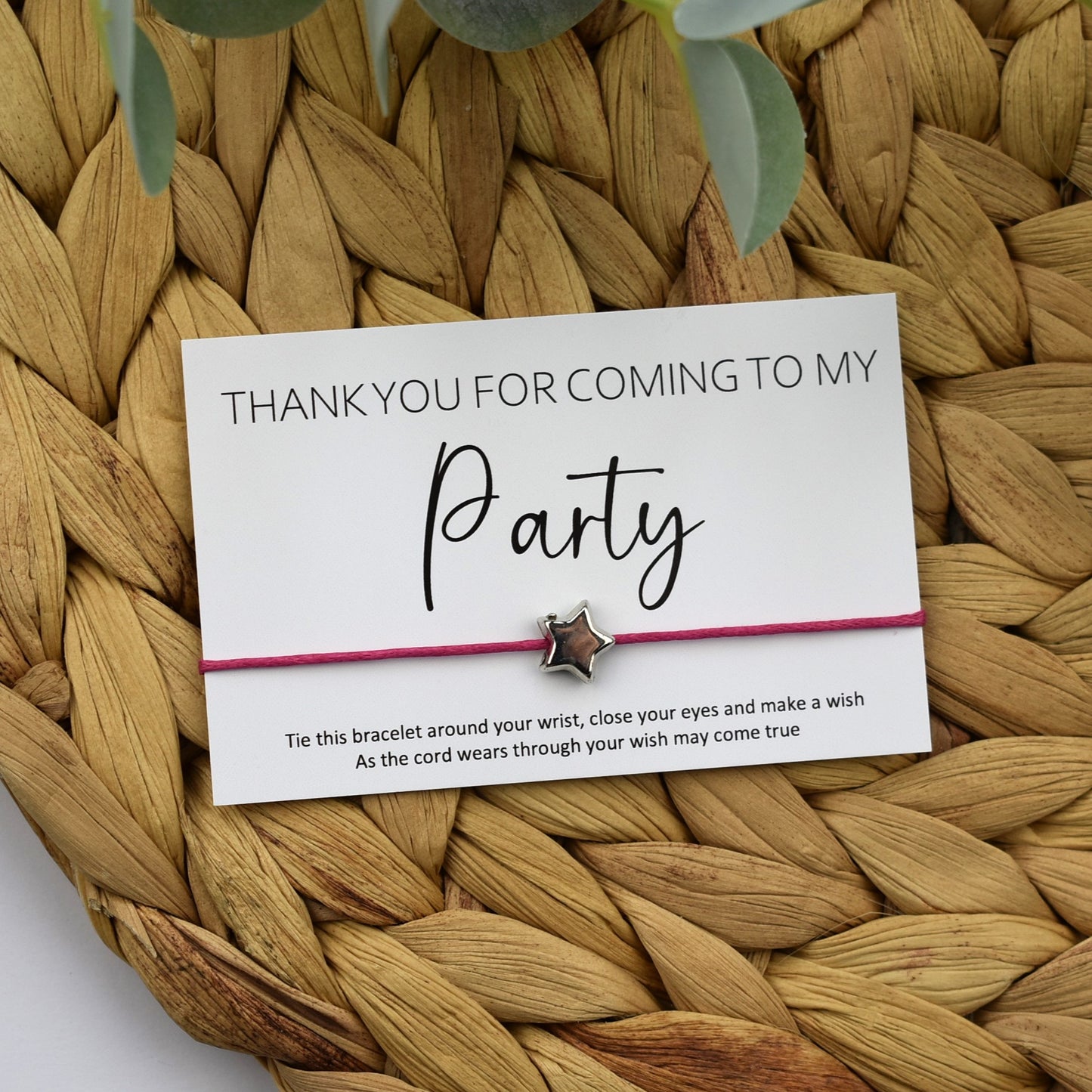 Thank You For Coming To My Party Wish Bracelet