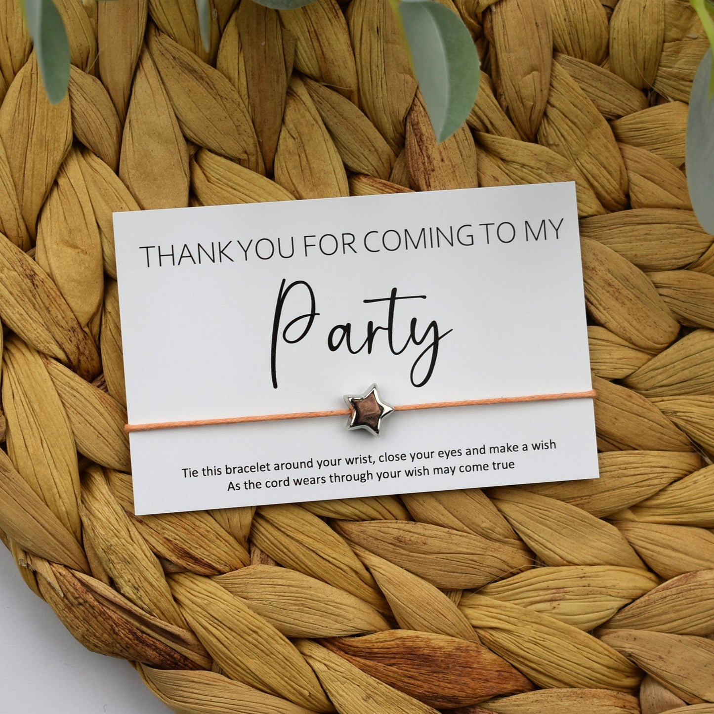 Thank You For Coming To My Party Wish Bracelet