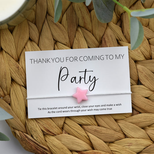 CLEARANCE - Thank You For Coming To My Party Wish Bracelet | Pastel Star
