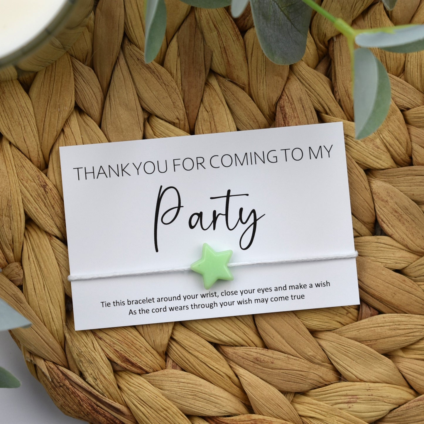 Thank You For Coming To My Party Wish Bracelet | Pastel Star