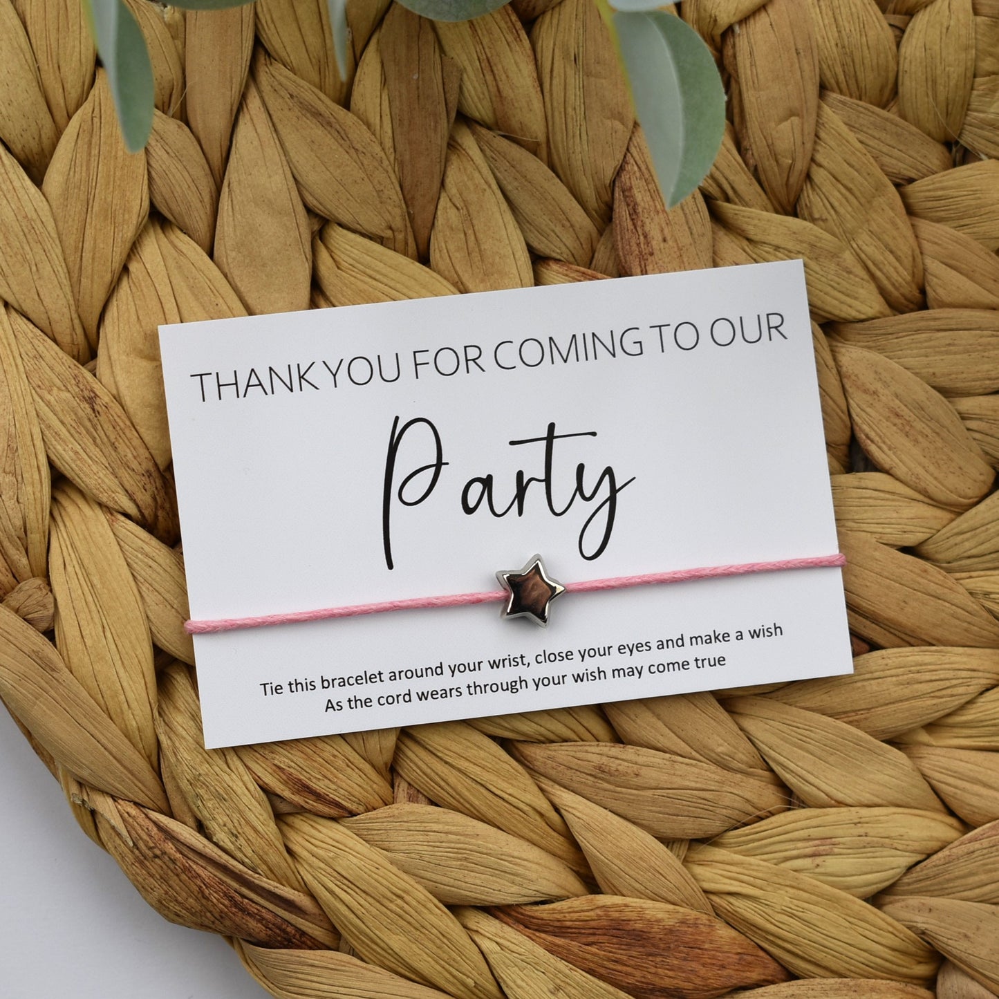 Thank You For Coming To Our Party Wish Bracelet