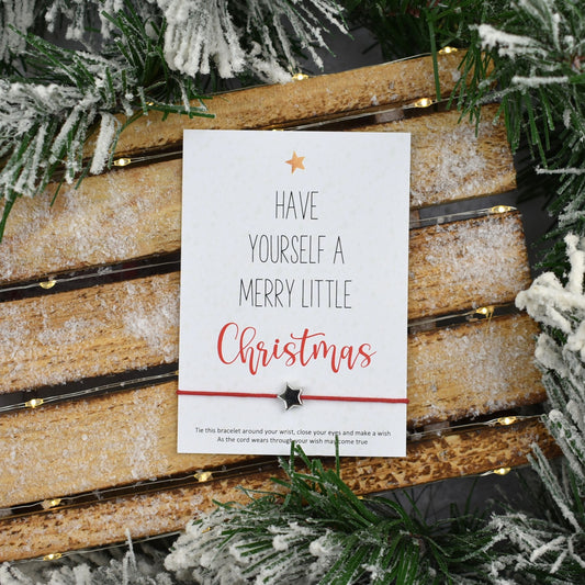 CLEARANCE - Have Yourself A Merry Little Christmas Wish Bracelet