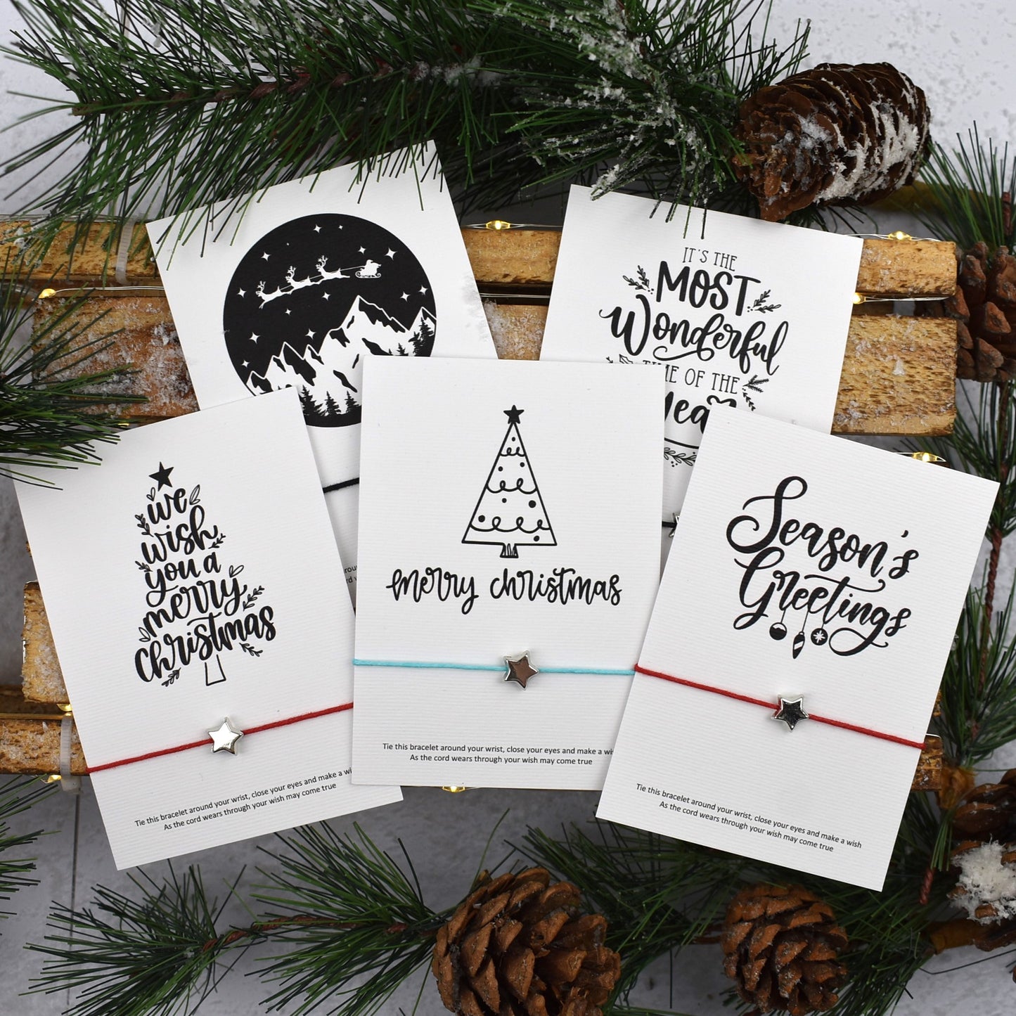 PACK of 5 - Christmas Wish Bracelet