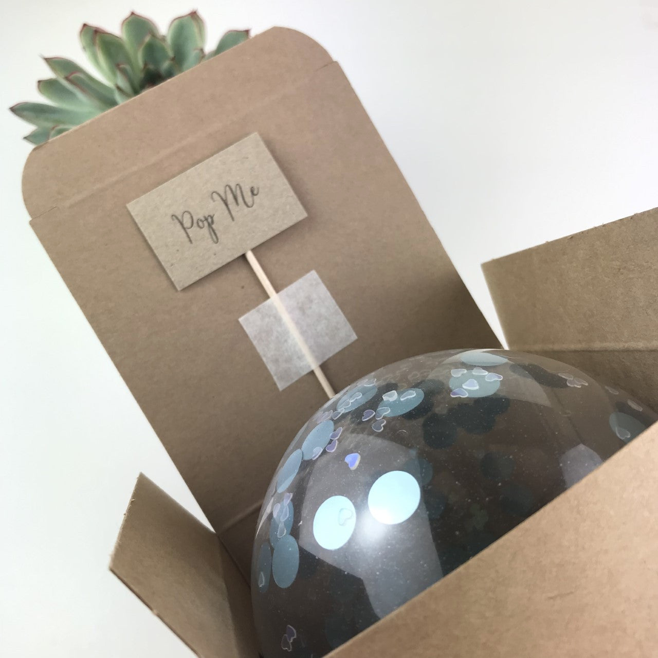 Personalised Deluxe Blue Balloon Proposal Box