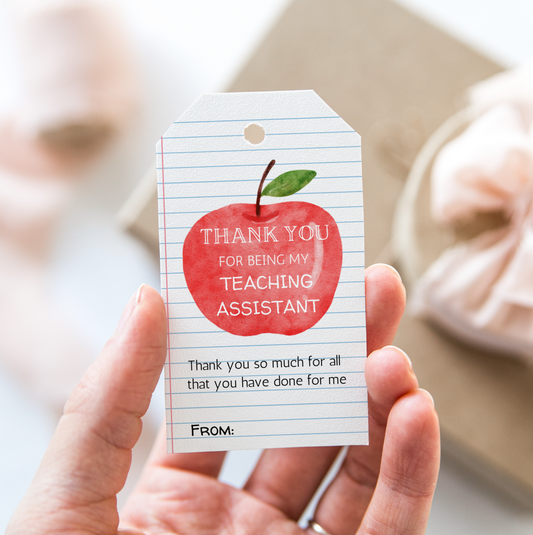 DIGITAL Teaching Assistant Thank You Gift Tag (4003)