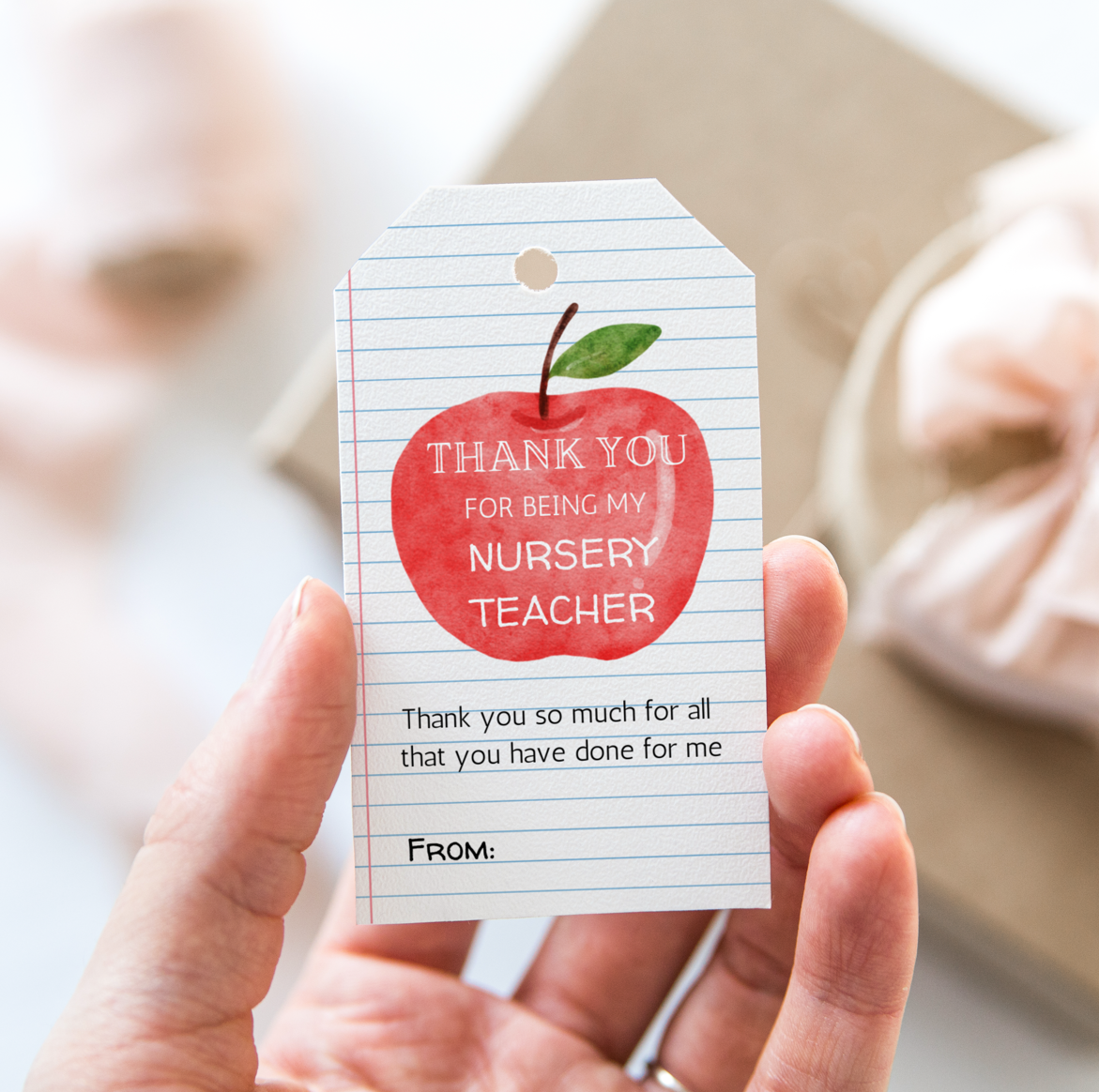 DIGITAL Nursery Teacher Thank You Gift Tag (4004)