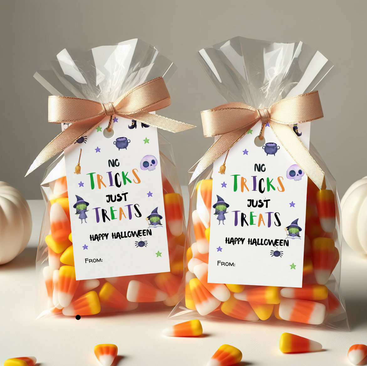 DIGITAL Halloween No Tricks Just Treats Gift Tag Bundle