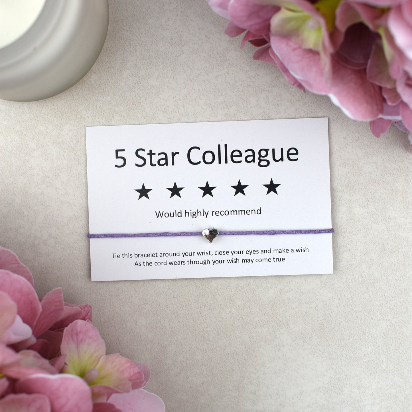 CLEARANCE - Team 5 Star Colleague Wish Bracelet | Heart Charm