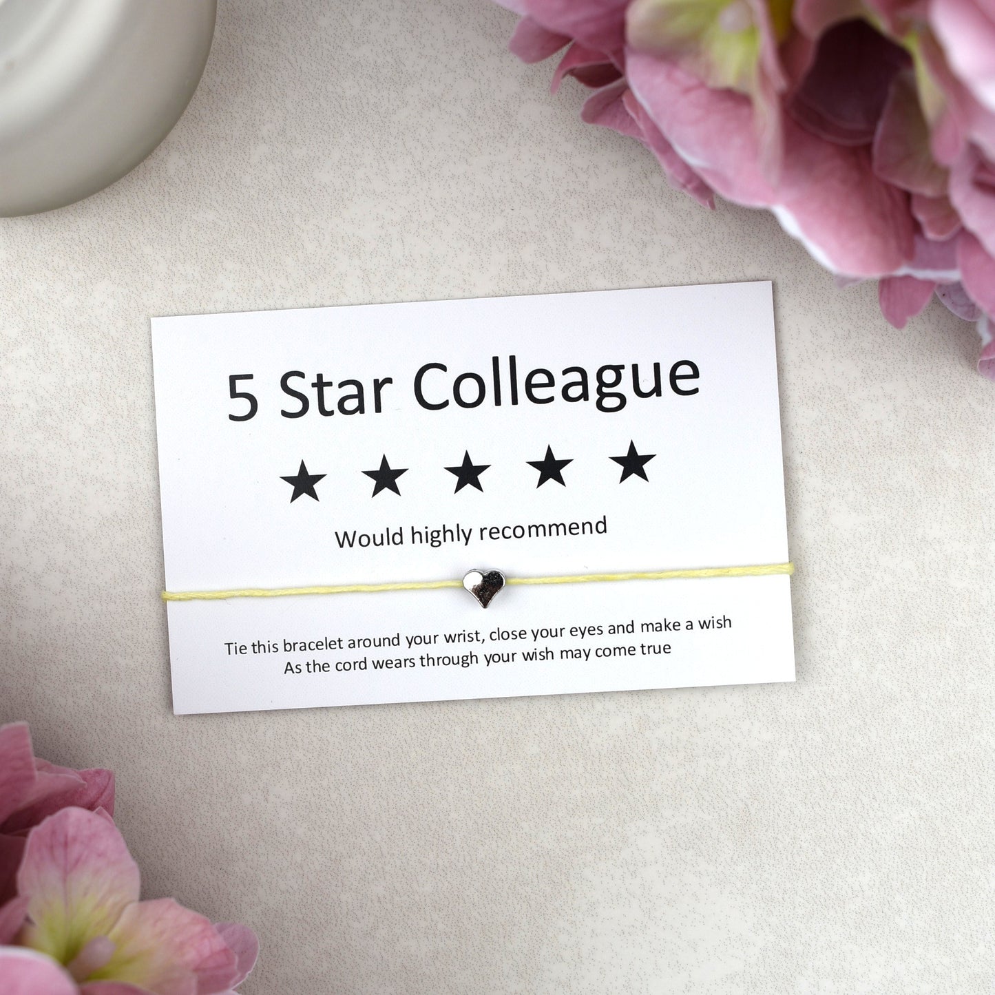 CLEARANCE - Team 5 Star Colleague Wish Bracelet | Heart Charm