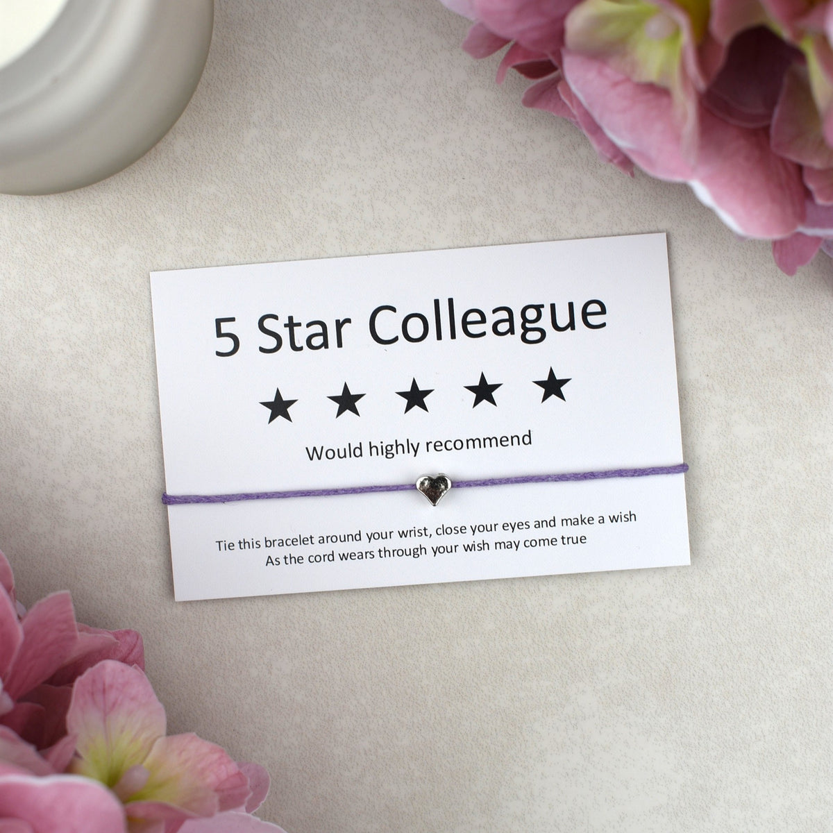 CLEARANCE - Team 5 Star Colleague Wish Bracelet | Heart Charm