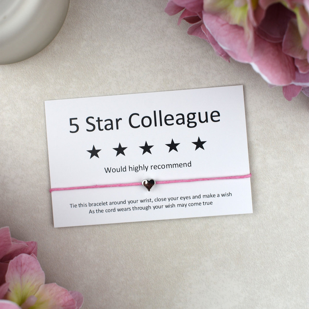 CLEARANCE - Team 5 Star Colleague Wish Bracelet | Heart Charm