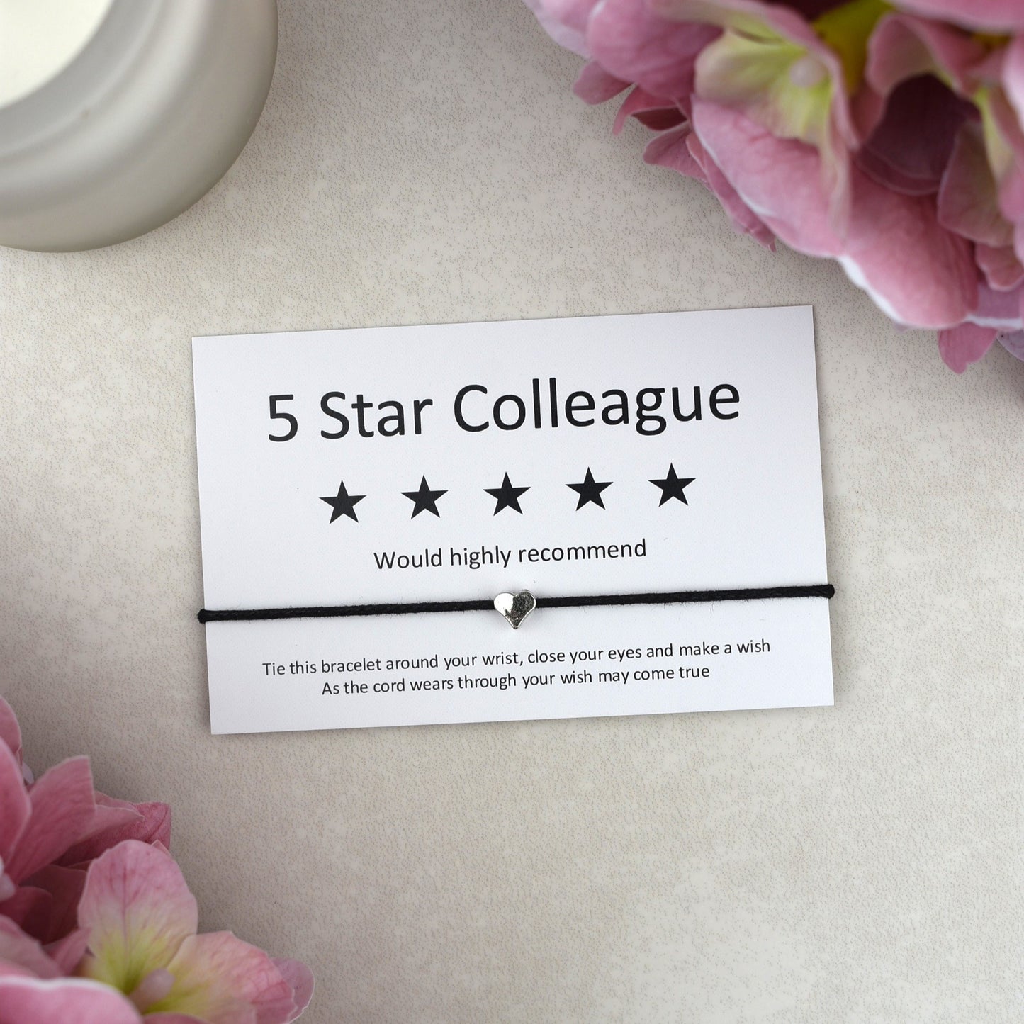 CLEARANCE - Team 5 Star Colleague Wish Bracelet | Heart Charm
