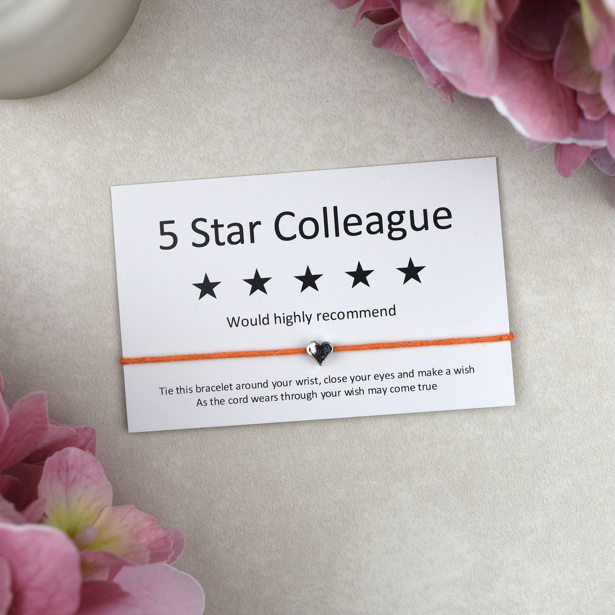 CLEARANCE - Team 5 Star Colleague Wish Bracelet | Heart Charm
