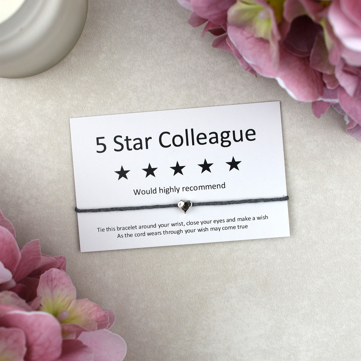 CLEARANCE - Team 5 Star Colleague Wish Bracelet | Heart Charm