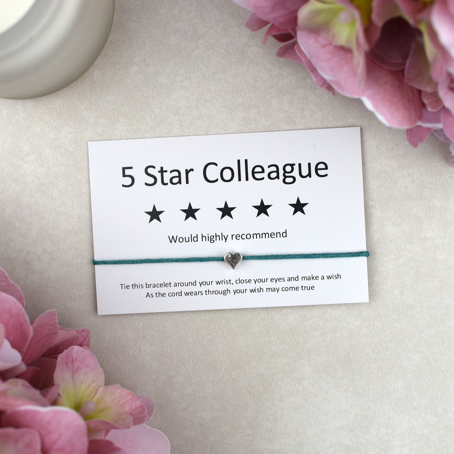 CLEARANCE - Team 5 Star Colleague Wish Bracelet | Heart Charm
