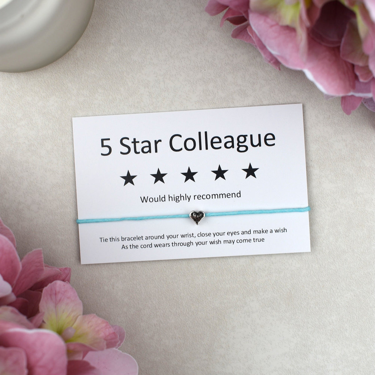 CLEARANCE - Team 5 Star Colleague Wish Bracelet | Heart Charm