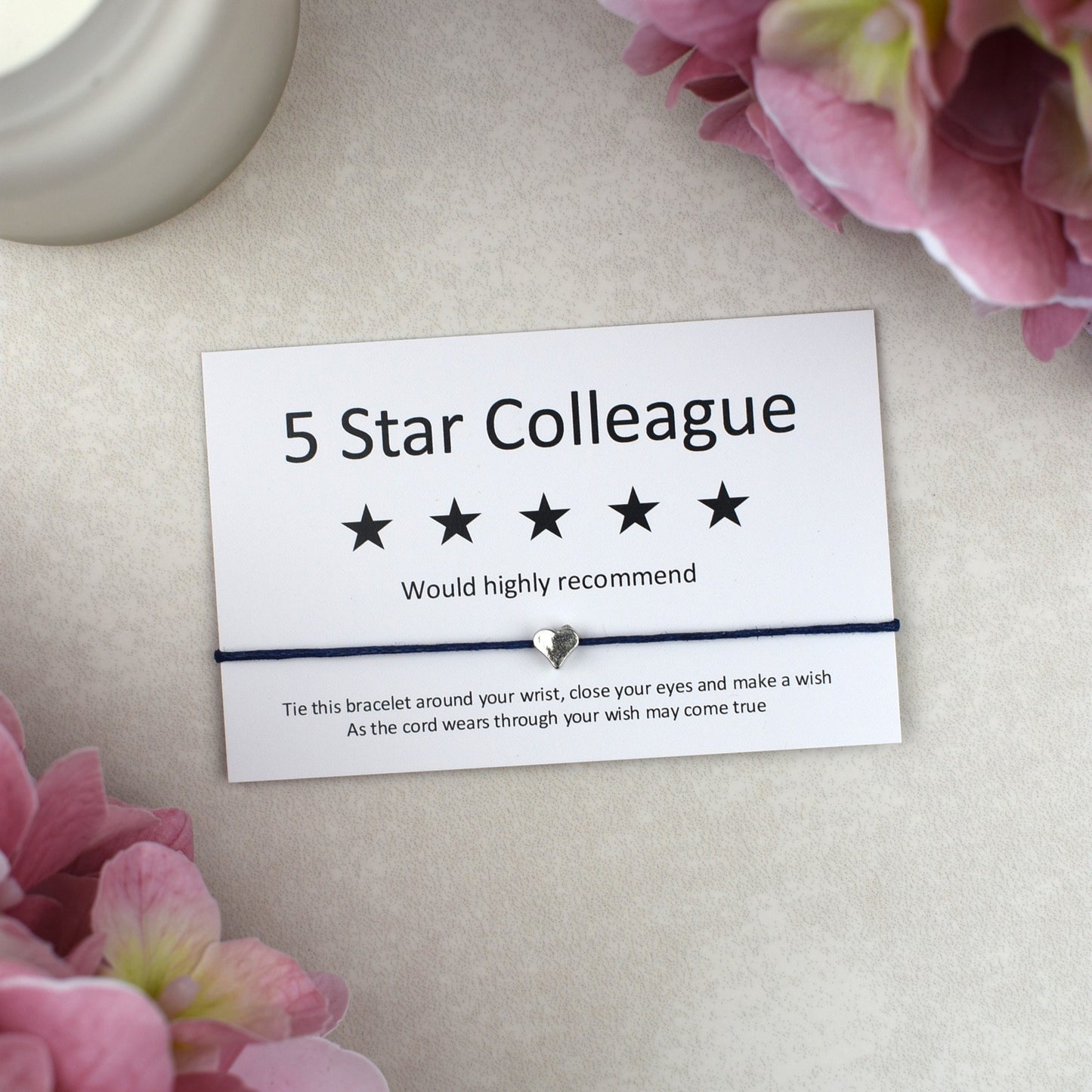 CLEARANCE - Team 5 Star Colleague Wish Bracelet | Heart Charm