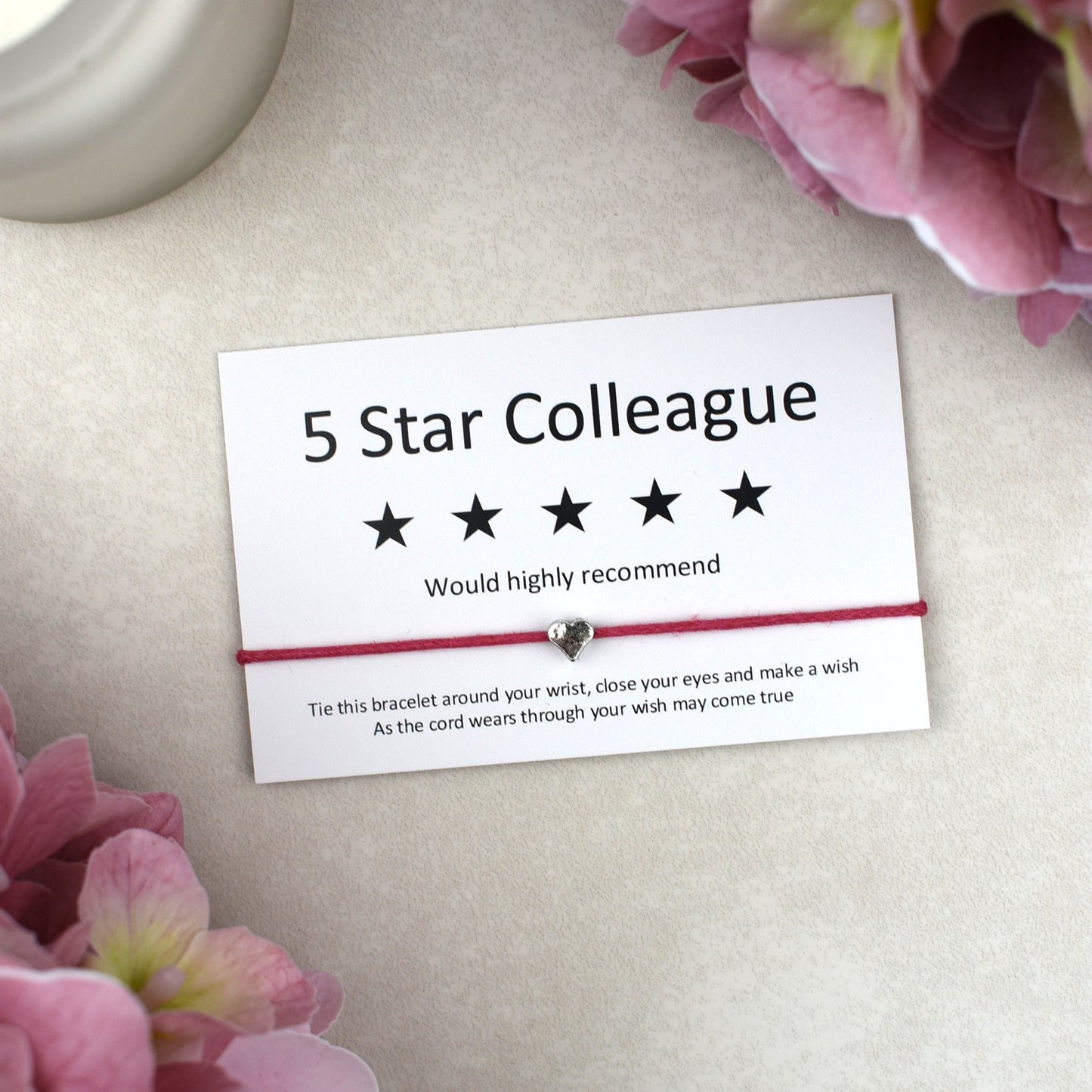 CLEARANCE - Team 5 Star Colleague Wish Bracelet | Heart Charm