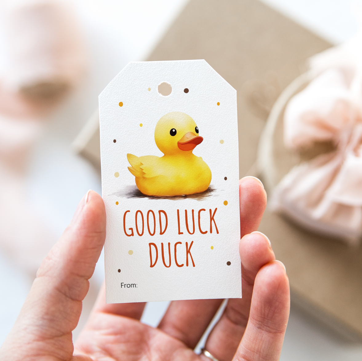 DIGITAL Good Luck Duck Gift Tag (7000)