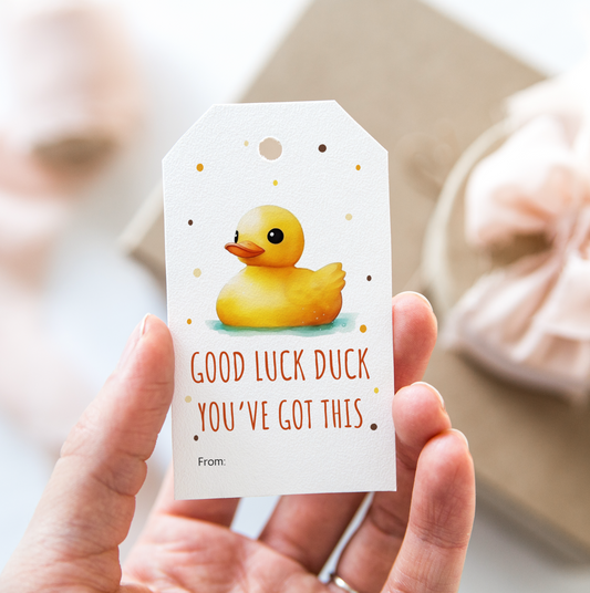DIGITAL Good Luck Duck You've Got This Gift Tag (7001)
