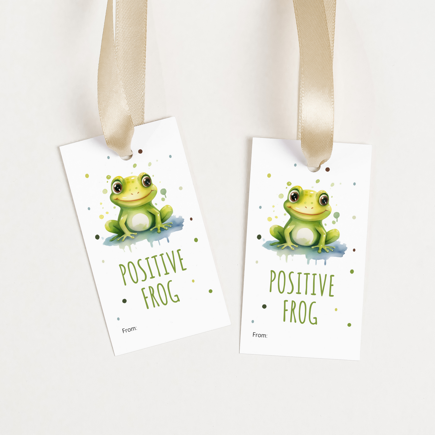 DIGITAL Positive Frog Gift Tag (7010)