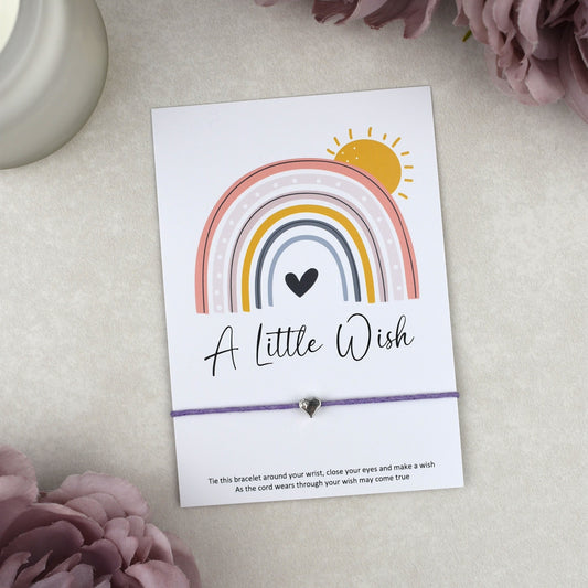 CLEARANCE - A Little Wish Rainbow Bracelet | Heart Charm
