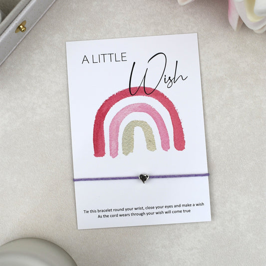 CLEARANCE - A Little Wish Rainbow Bracelet | Heart Charm