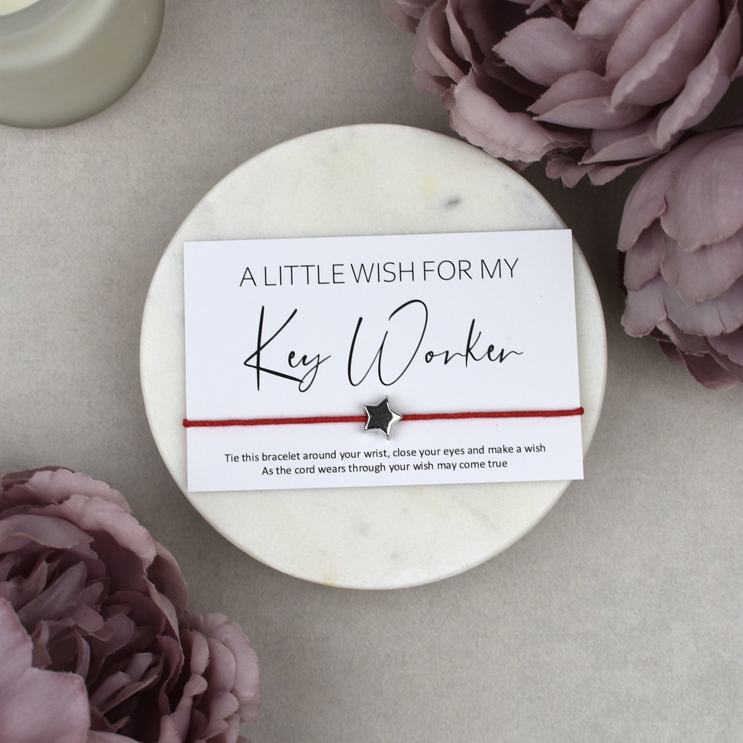 CLEARANCE - A Little Wish For My Key Worker Wish Bracelet